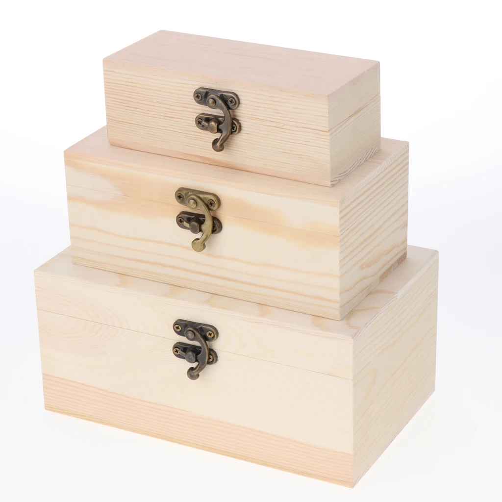 Wood Jewelry Case Jewel Protection Casket Gift Packing Boxes Handmade Coin Cabinet Gift Packing Box Chest