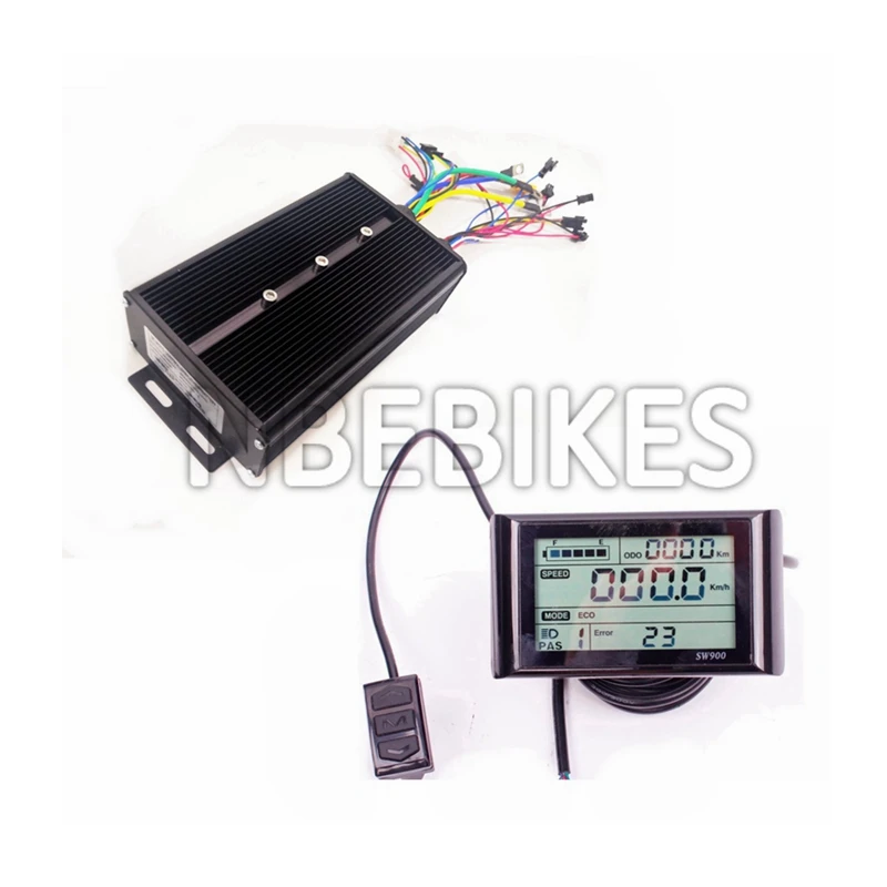 NBpower 48V/72V 45A Sine Wave Dual Mode Ebike Controller for 2000W Ebike motor + SW900/UKC1 Display