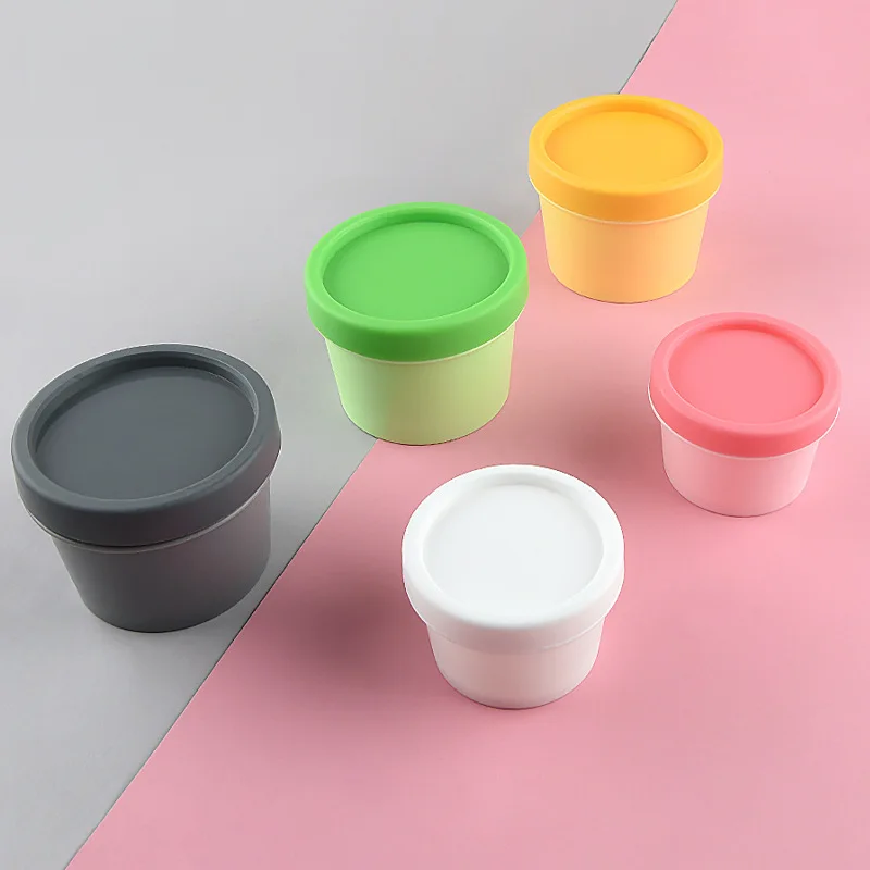 

100PCS New 50ml 100ml Grams PP Makeup Bottle Empty Plastic Jar With Lid Cosmetic Packaging Hand Cream Containers Facial Mask Box