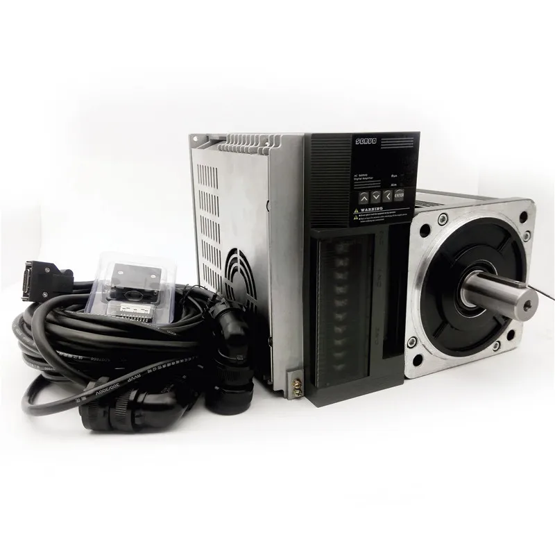 5.5KW 150ST-M27020 AC servo motor 2000RPM 27Nm 220V/380V and servo driver JB-1000C50L/H with 5m cable