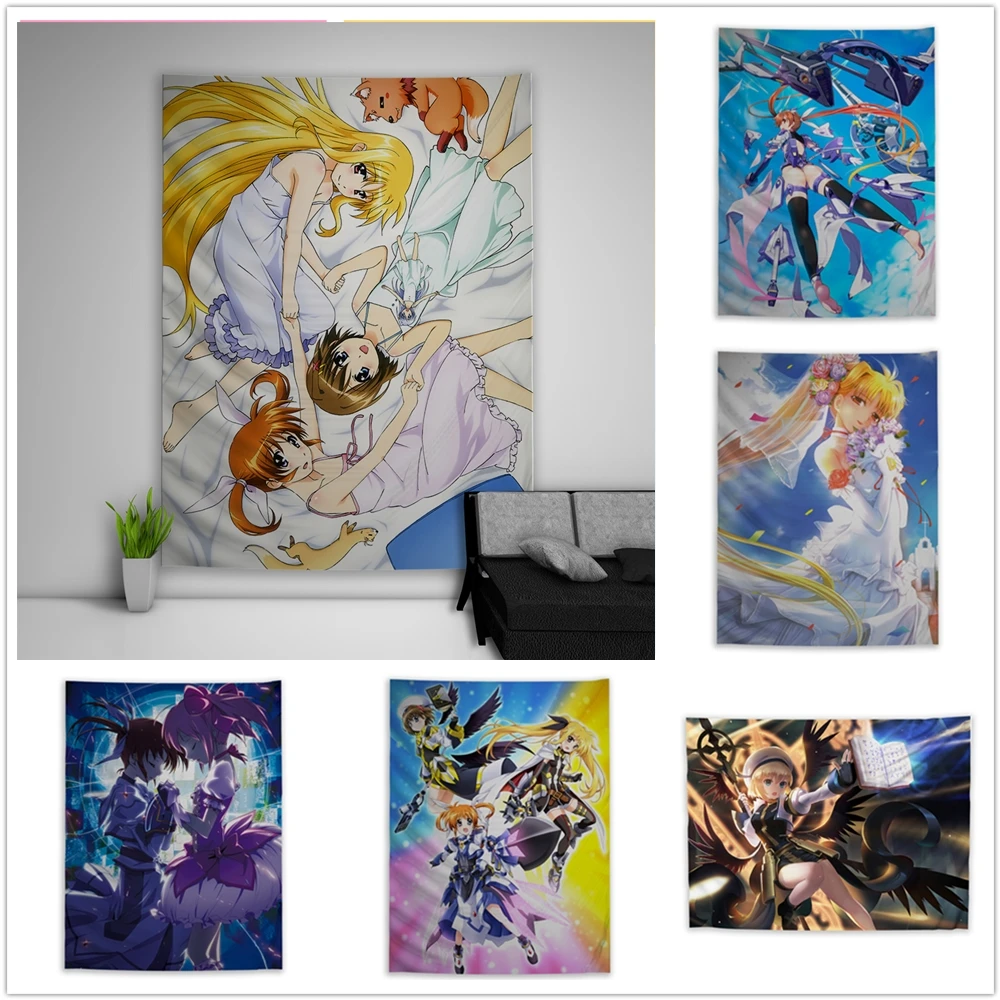 Anime Canvas Painting Mahou Shoujo Lyrical Nanoha Takamachi Nanoha Fate Testarossa Pictures Wall Art Posters Prints Home Decor