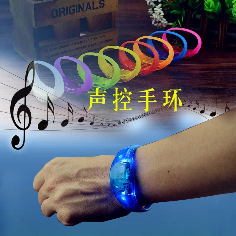 LED Flashing Wristband Bracelets, Sound Control Arm Band Belt, Light Up Dance Party Glow, Decoration Gift 1pc