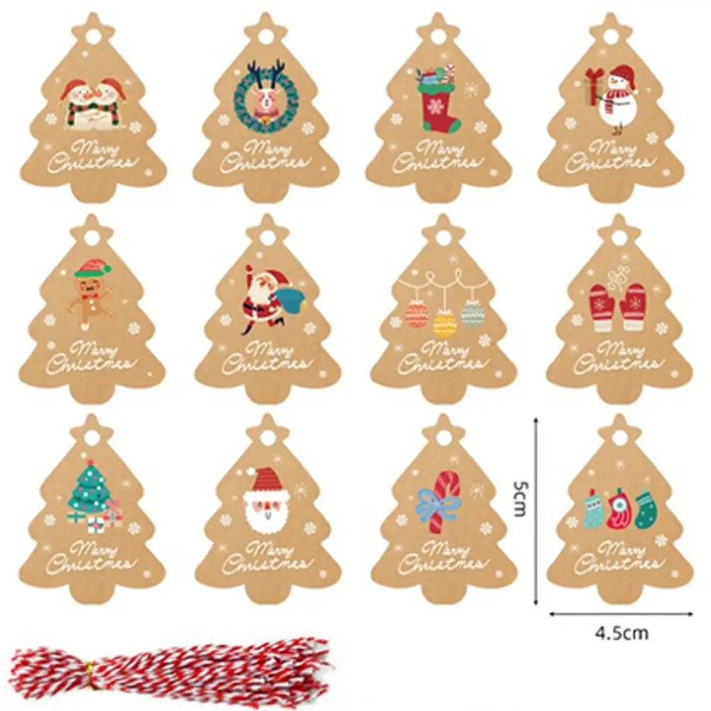 Wrapping Supplies Snowflake Elk Craft  Label Kraft paper Christmas Tags Christmas tree  Shape