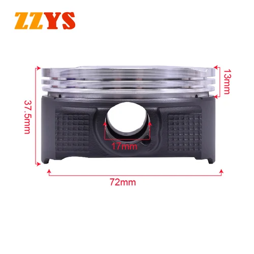 Imagen 2 del producto Kit de Anillos de pistón de motocicleta STD de 72mm para KT/M 200 DU/KE 2012-2023 RC200 RC ABS 2014-2023 de gran tamaño 72,25mm 72,5mm 72,75mm 73mm