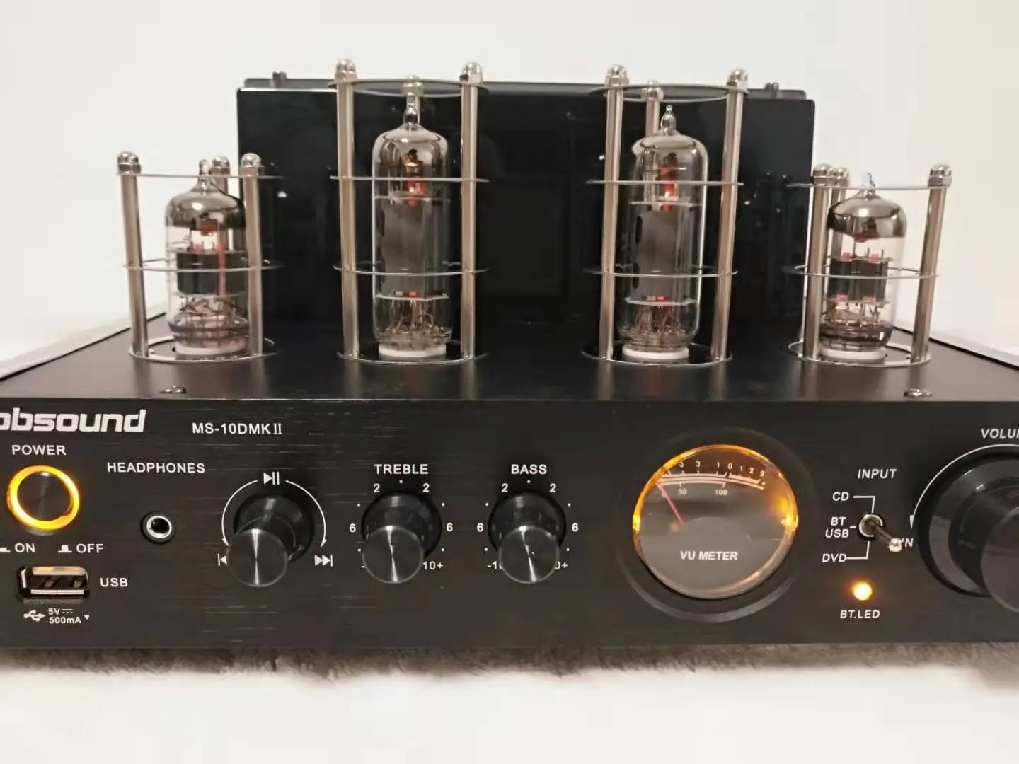 Nobsound-MS-10DMK الثاني بلوتوث أنبوب مكبر للصوت مع العرض ، حمى ستيريو Preamplifier ، نسخة مطورة ، 6P1 ، 2x25 واط ، AC220V