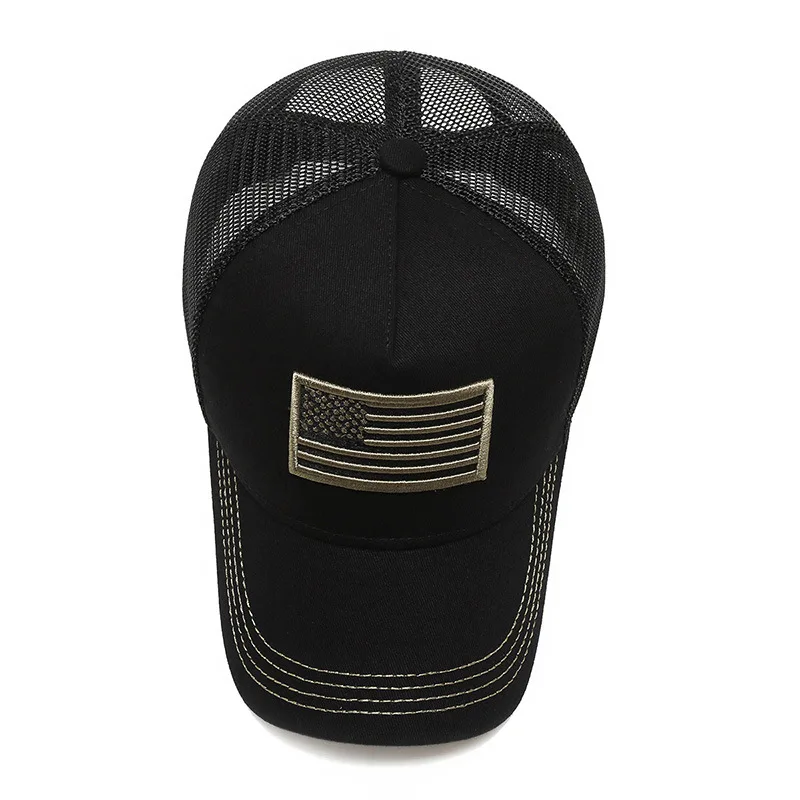 New Men Mesh Baseball Cap Men Women Tactical Army Military Dad Hat USA American Flag US Unisex Hip Hop Hats Outdoor Sport Caps