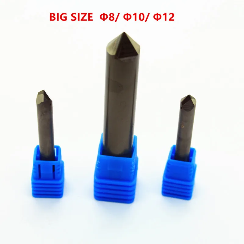 BIG SIZE 8 mm 10 mm Diamond stone cutter End mill PCD Engraving bits granite engraver tools carved cutter for Marble