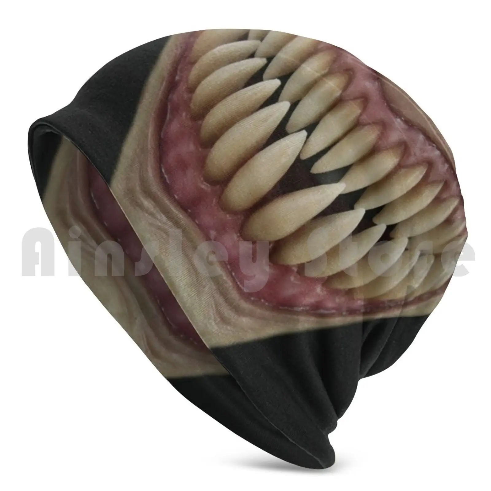 The Stalker Beanies Knit Hat Hip Hop Composite Effects Silicone Stalker Big Mouth Teeth Chompers