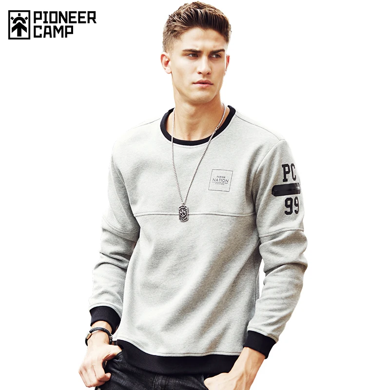 Pioneer Camp thick warm fleece hoodies men hot sale brand clothing autumn winter sweatshirts male quality men tracksuit 699035