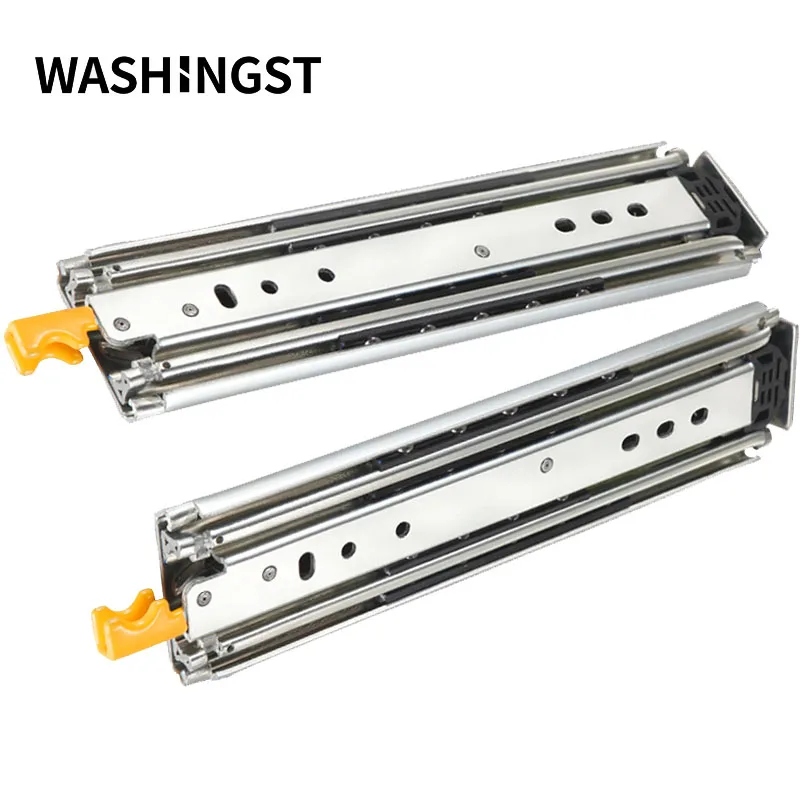 WASHINGST Heavy Duty Drawer Runners Full Extension Drawer Slides Rails Heavy Duty 120kg Bearing Capacity 1 Pair