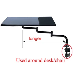 OK110 Keyboard Tray Holder Table Side Laptop Desk Notebook Stand Multifunctoin Office Desk Edge Chair Leg Arm Clamping XL Mouse
