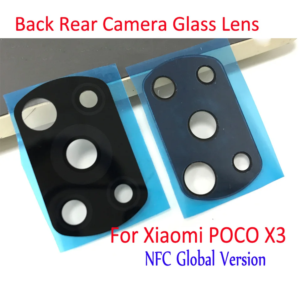 Para Poco X3 lente de cámara trasera con marco para Xiaomi POCO X3 NFC / Poco X3 Pro / Poco X3 reparación de celular 5