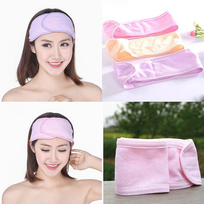 Women\'s New Pink Spa Bath Shower Head wear Make Up Wash Face Cosmetic Headband Girl\'s Fashion Hair Band Accessories Sale