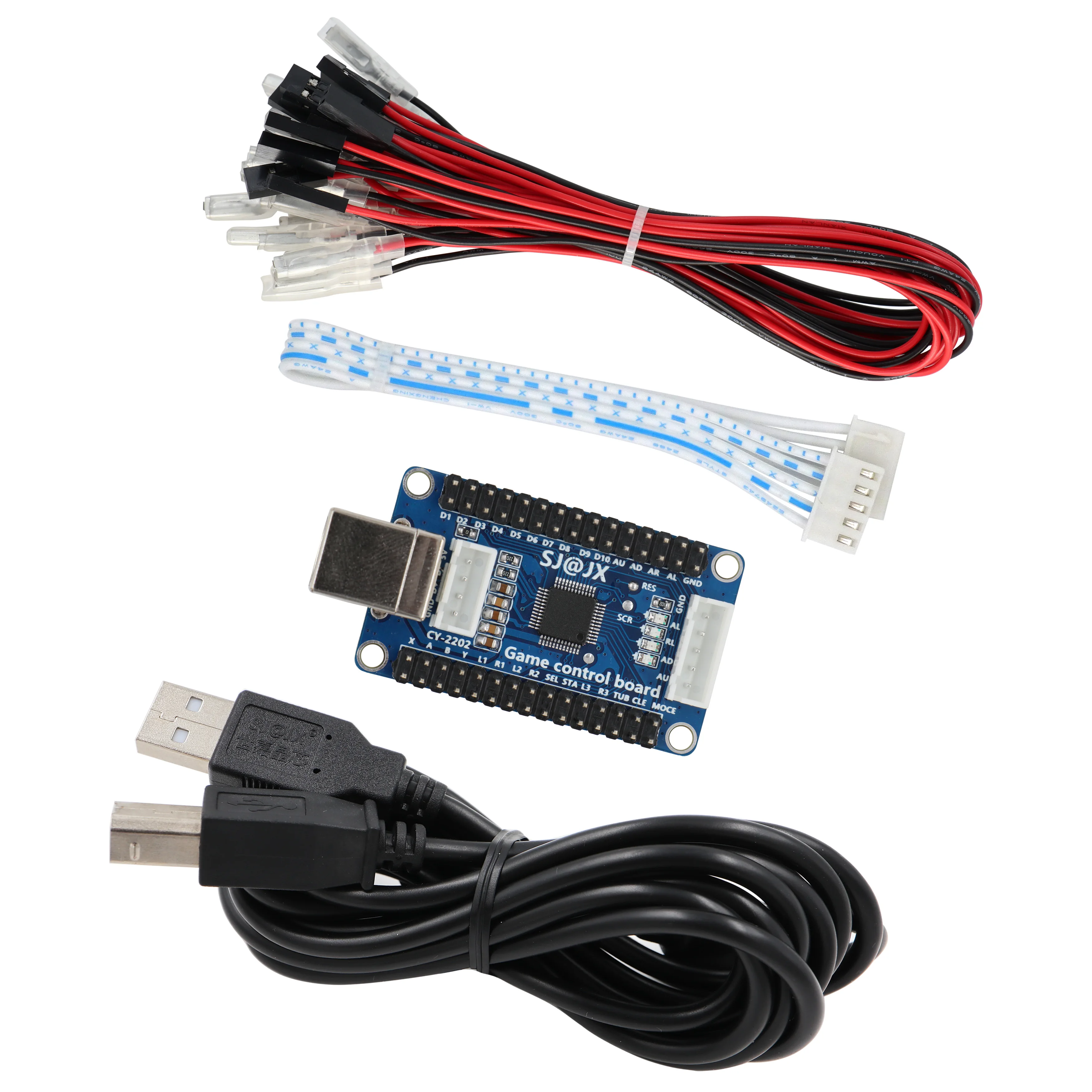 SJ@JX Arcade Game USB Encoder Board Zero Delay Gamepad Button Joystick Controller Cable for Nintendo Switch PC PS3 Raspberry Pi