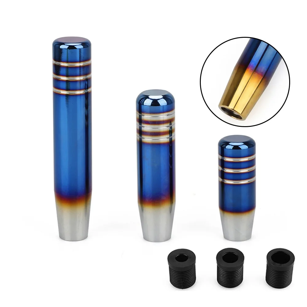 

9 13 17cm Car Aluminium MT Gear Shift Knob Manual Replacement Shifter Lever Roast Blue Color Fit For Honda Toyota Nissan