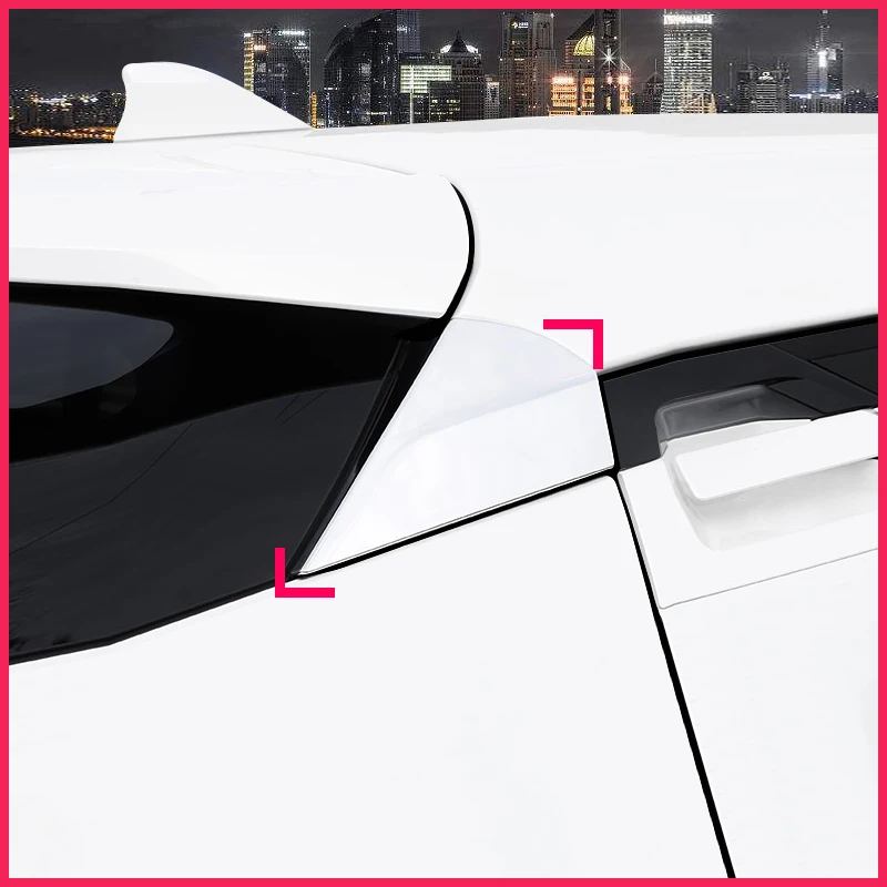 

Заднее боковое окно автомобиля, треугольная Крышка для Toyota C-HR CHR, ABS, Chrome, для заднего спойлера