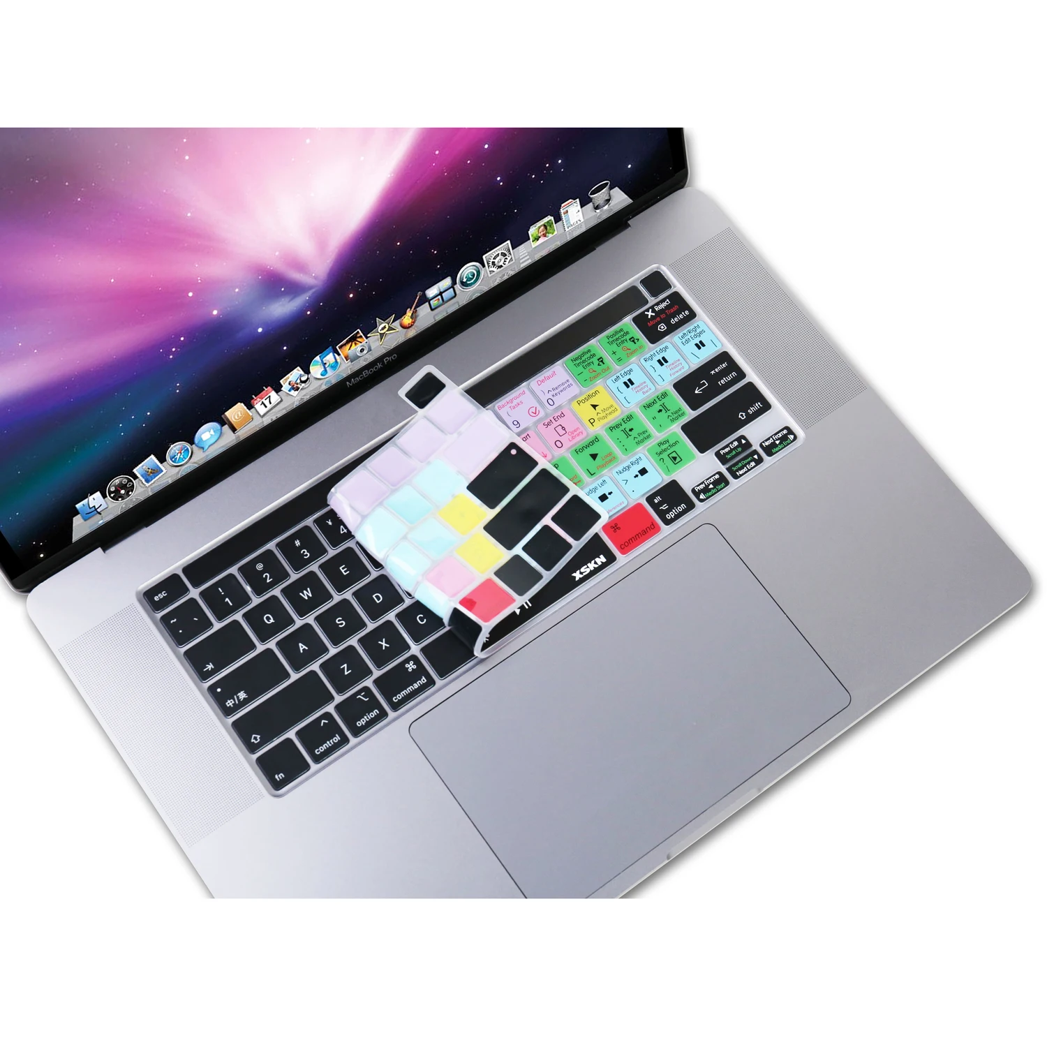 Xskn capa para teclado de corte final pro, 16 polegadas, com barra de toque, id e versão eua, para a2141, novo macbook pro 16 polegadas