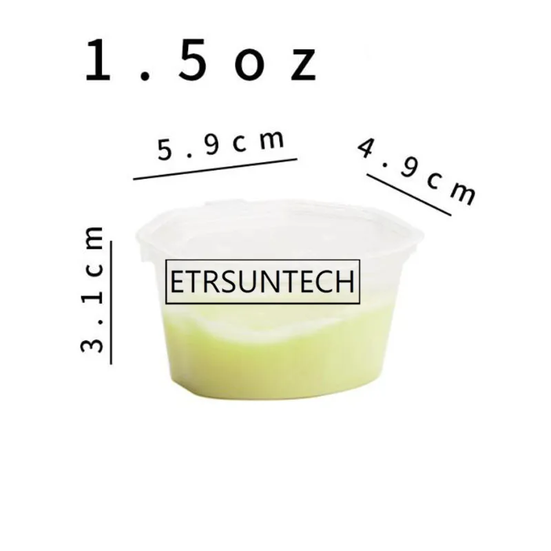 2000pcs 1oz 1.5oz Disposable Sauce Box Packed Test Box Chili Oil Side Dish Seasoning Box Transparent Sauce Cup