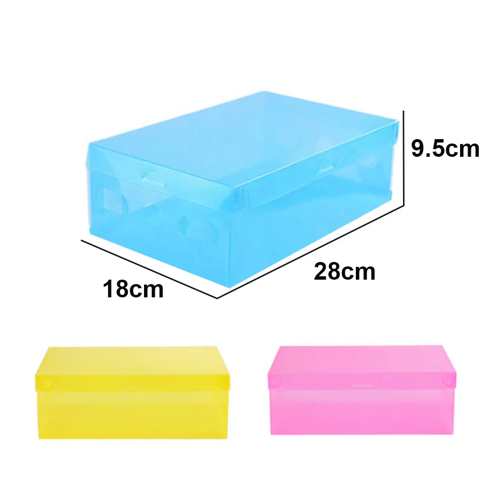 Home Shoes Display Case Transparent Dust-proof Stackable Drawer Kids Shoes Storage Box Container Organizer