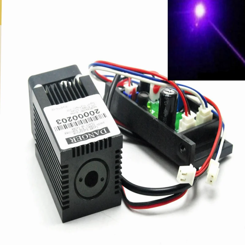 

Focusable 120mw/200mW 405nm Violet Blue Focus Dot Head Laser Module 33x50mm