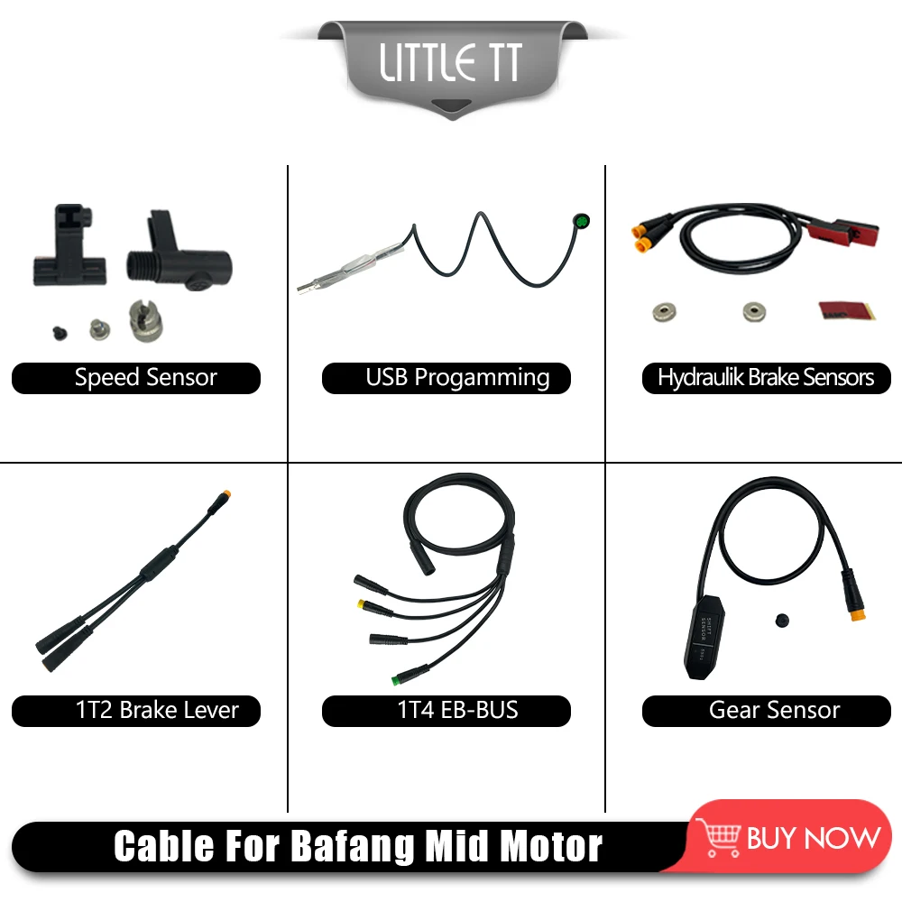 

BAFANG Mid Motor Cable Gear Shift Sensor Speed Extension Cable Hydraulic Brake Sensor USB Programming EB-BUS 1T4 1T2 Cable