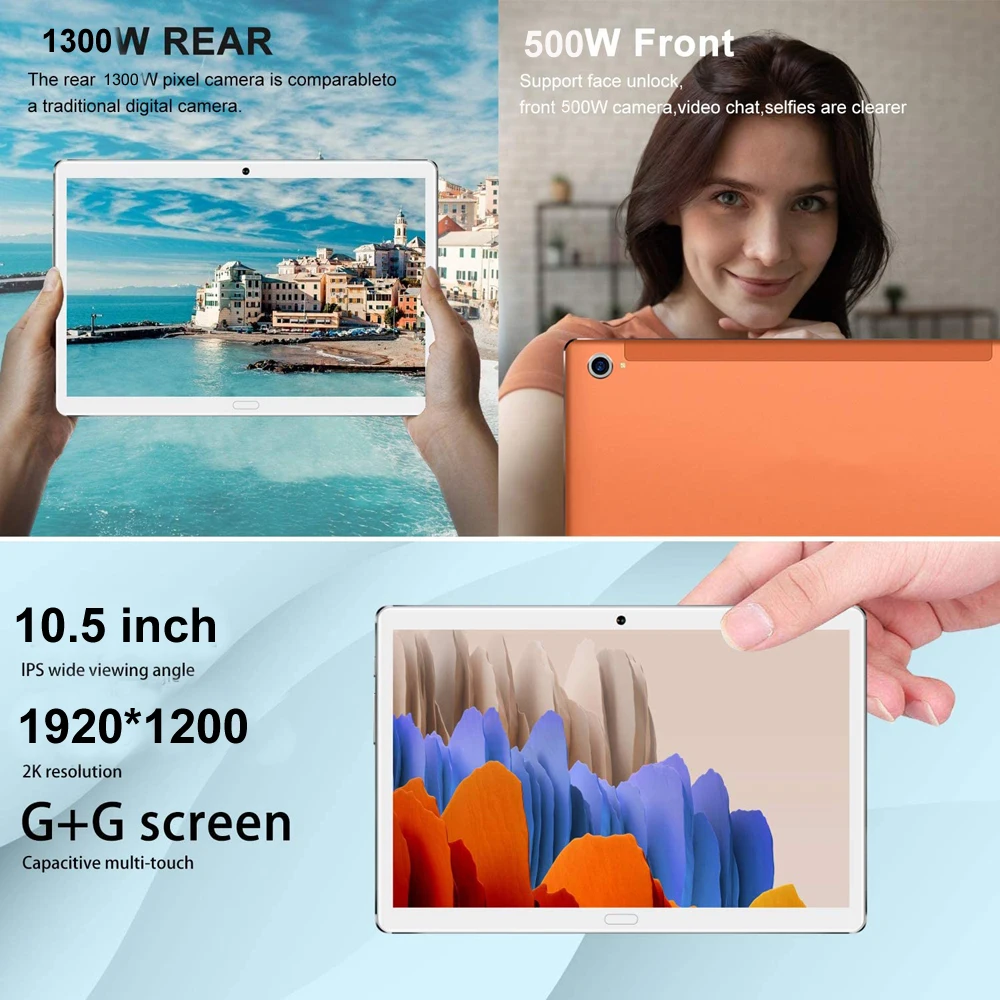 2.4G 5G più recente Tablet PC Android da 10.6 pollici MT6797 1Deca Core 1920*1280 IPS schermo 13.0MP 4G LTE 6GB RAM 128GB ROM Tablet