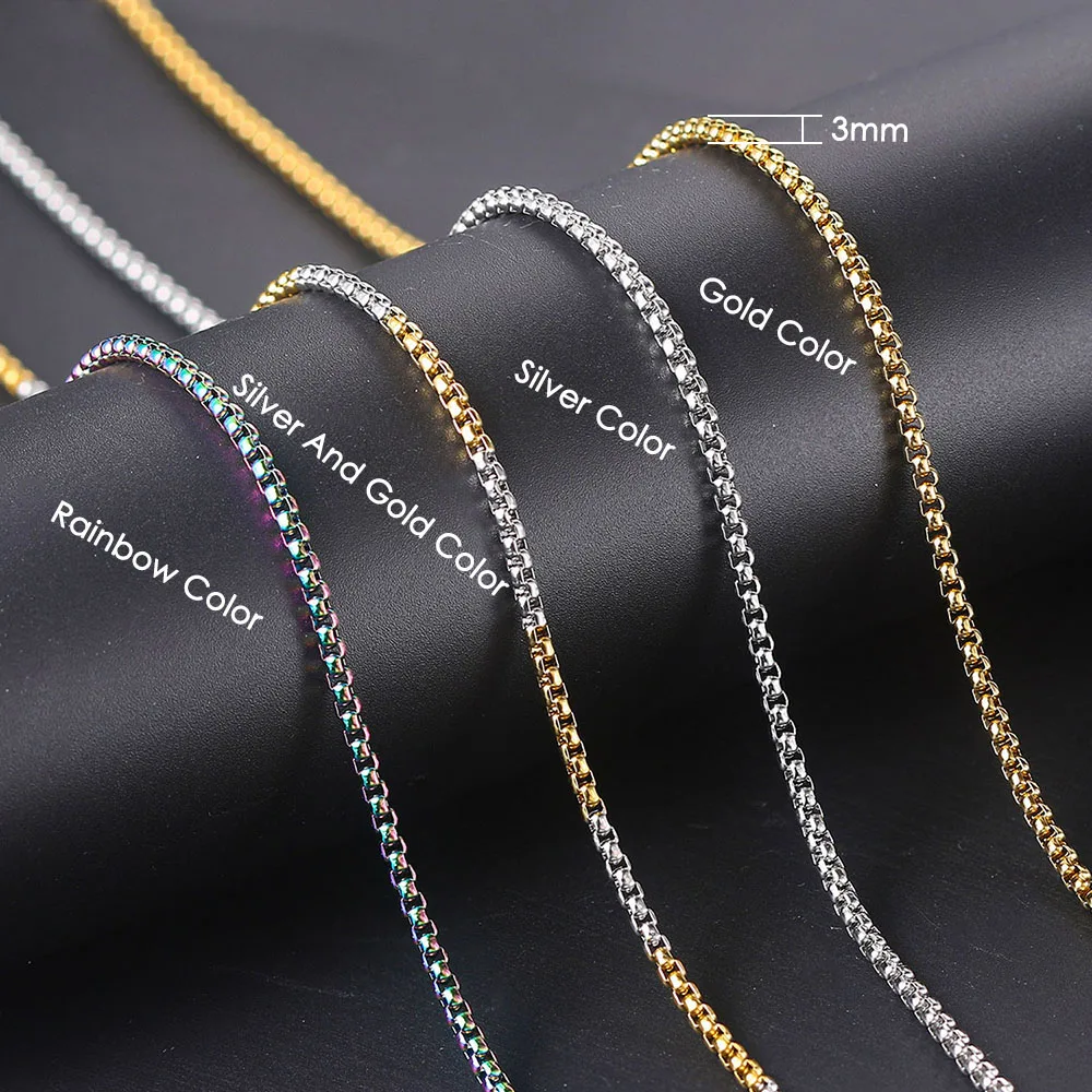 ZHOUYANG Necklace For Women Stainless Steel Chain Fashion Jewelry 2024 Thick Box Chains Female Neck Accessories Wholesale Gifts