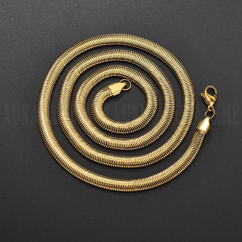 Auxauxme 1.6/2.3/3.0mm High Quality Stainless Steel Snake Chain Classic Necklaces For Women Men Fashion Jewelry Wholesale