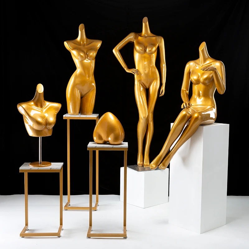 

Fashionable Golden Mannequin Underwear Model Female Golden For Dsiplay