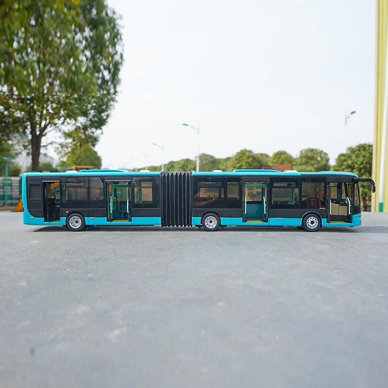 Original factory authentic Changzhou Changlong Blue 1:42 Scale Diecast Scania Articulated BRT Bus Model for GIFT