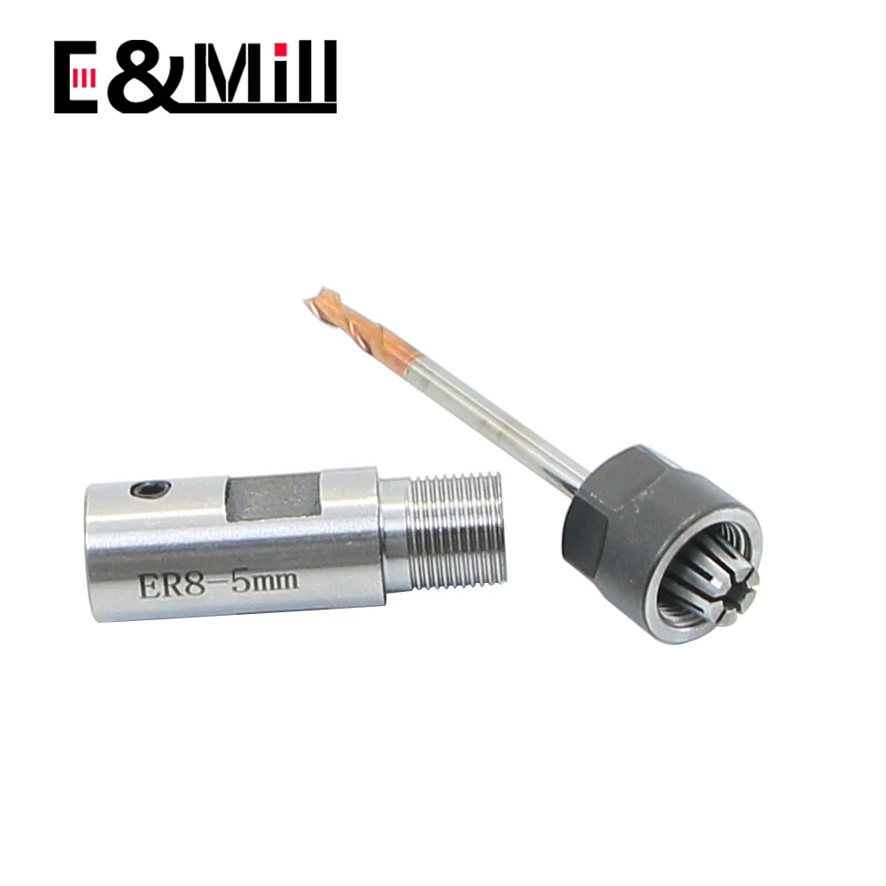 C12 ER8 DIY Motor Shaft Tool Holder ER Post Spindle 3mm 4mm 5mm For ER Tool Holder ER8 Collet Chuck Nut Wrench Engraving Machine