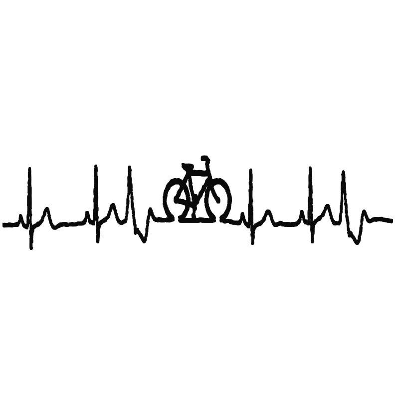 

15*3.6cm Fashion Personality Creativity Classic Attractive Bike EKG heart beat Sticker Decal Car Accessories