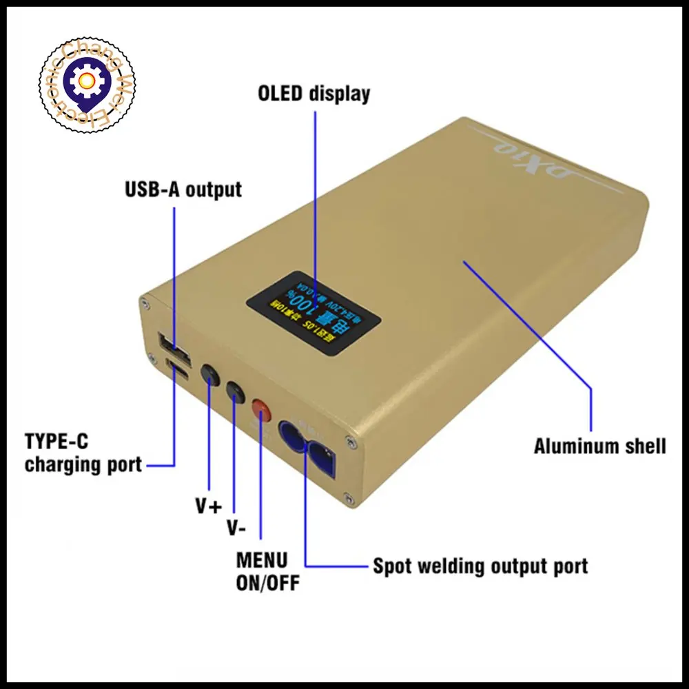 DX10 Draagbare Spot Lasser Oled Verstelbare Batterij Puntlassen Welder Gereedschap 0.2/0.3Mm Nikkel Voor 18650 8awg spot Pennen