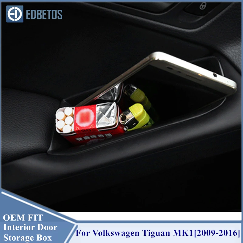 

For Volkswagen VW Tiguan MK1 Accessorries Interior Door Storage Box ABS Storage Box 2009 2010 2011 2012 2013 2014 2015 2016