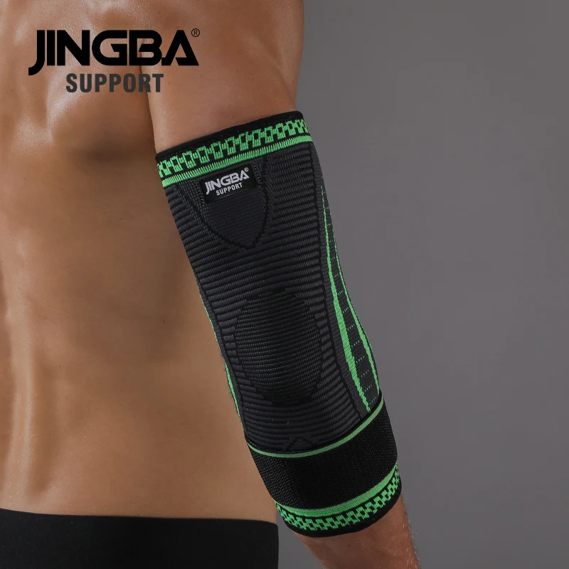 JINGBA SUPPORT 1PCS Compression Elastic Nylon Basketball Elbow brace support protector Volleyball Fitness Bandage Elbow pads