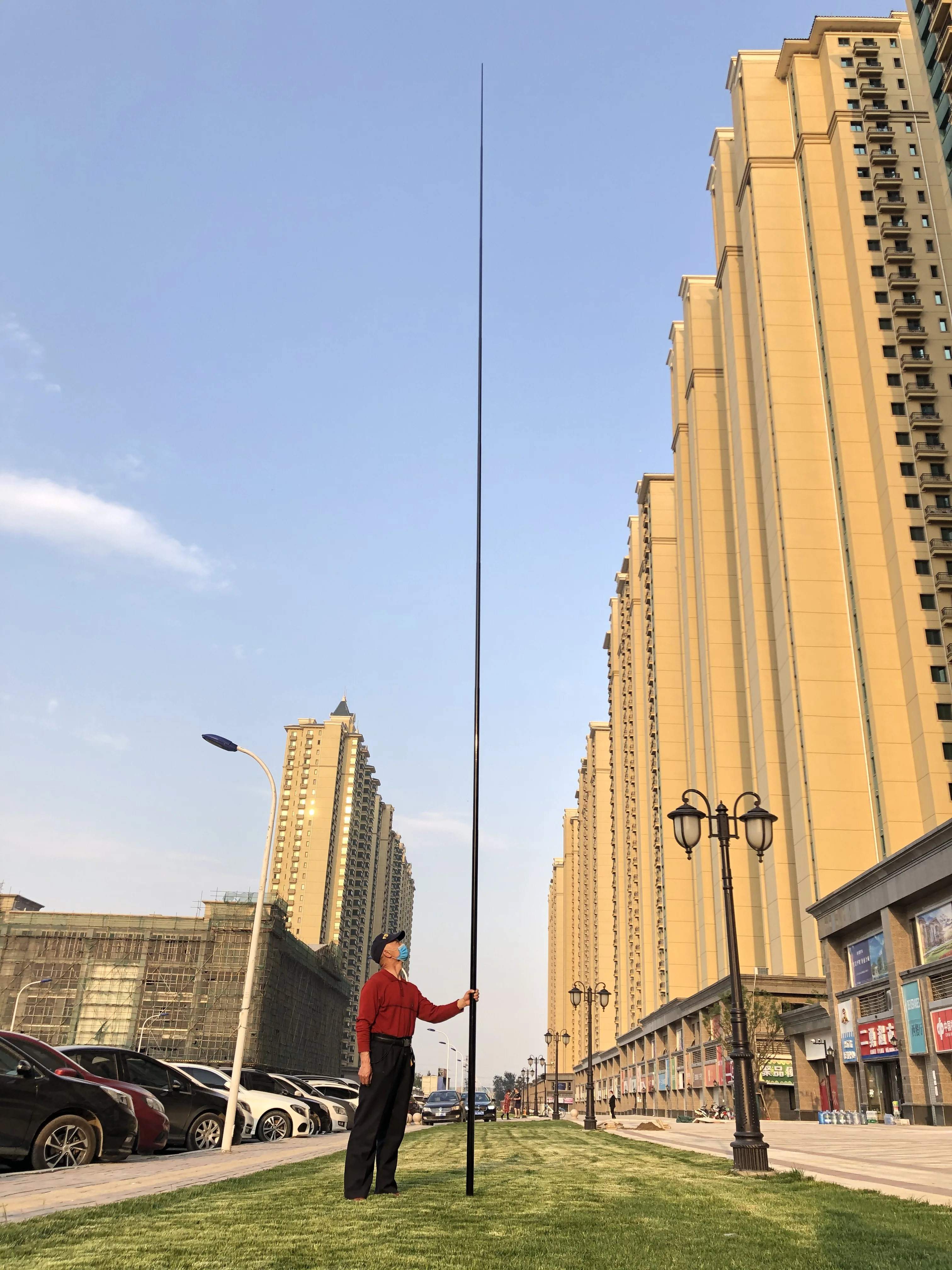 Imagem -05 - Mastro Antena Resistente à Parede 10m 33 Pés Fibra de Vidro Melhorada Poste Telescópico Reforço da Parede Grossa