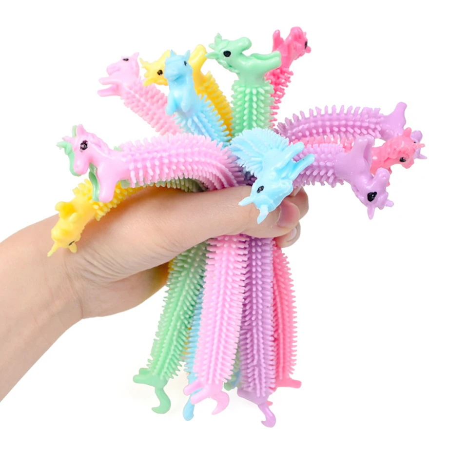 Worm Noodle Stretch String TPR Rope Anti Stress Toys String Fidget Autism Vent Toys Random Color