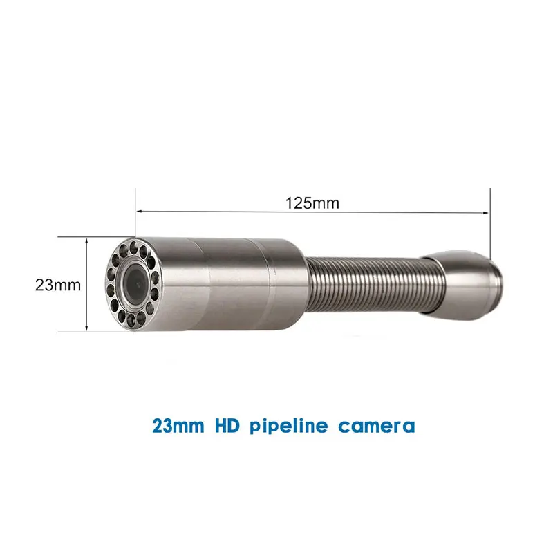 23mm Camera Head 7inch Monitor Industrial Pipeline Inspection Sewer Video System Endoscope Surveillance Night Vision DVR