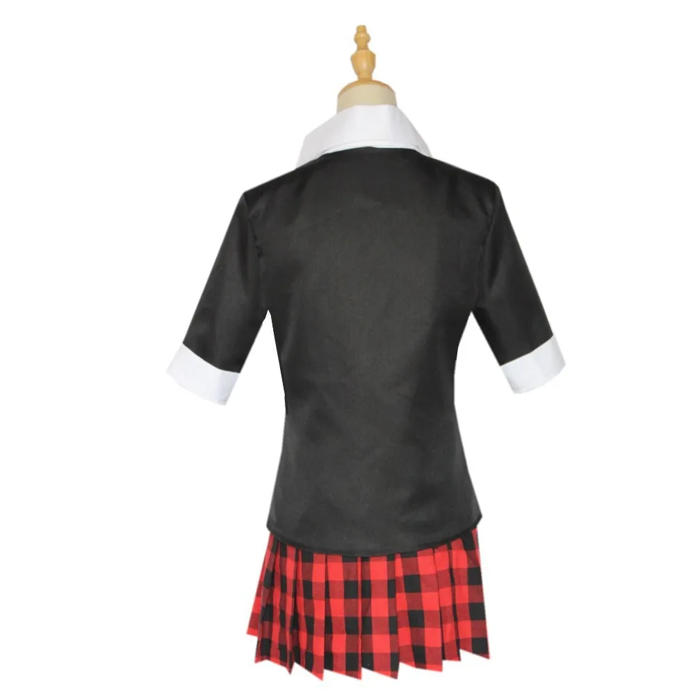 Anime Danganronpa Cosplay Costume Girl Enoshima Junko Black Game Uniform Cafe Work Clothes Short Skirt Set Anime Women Cosplay