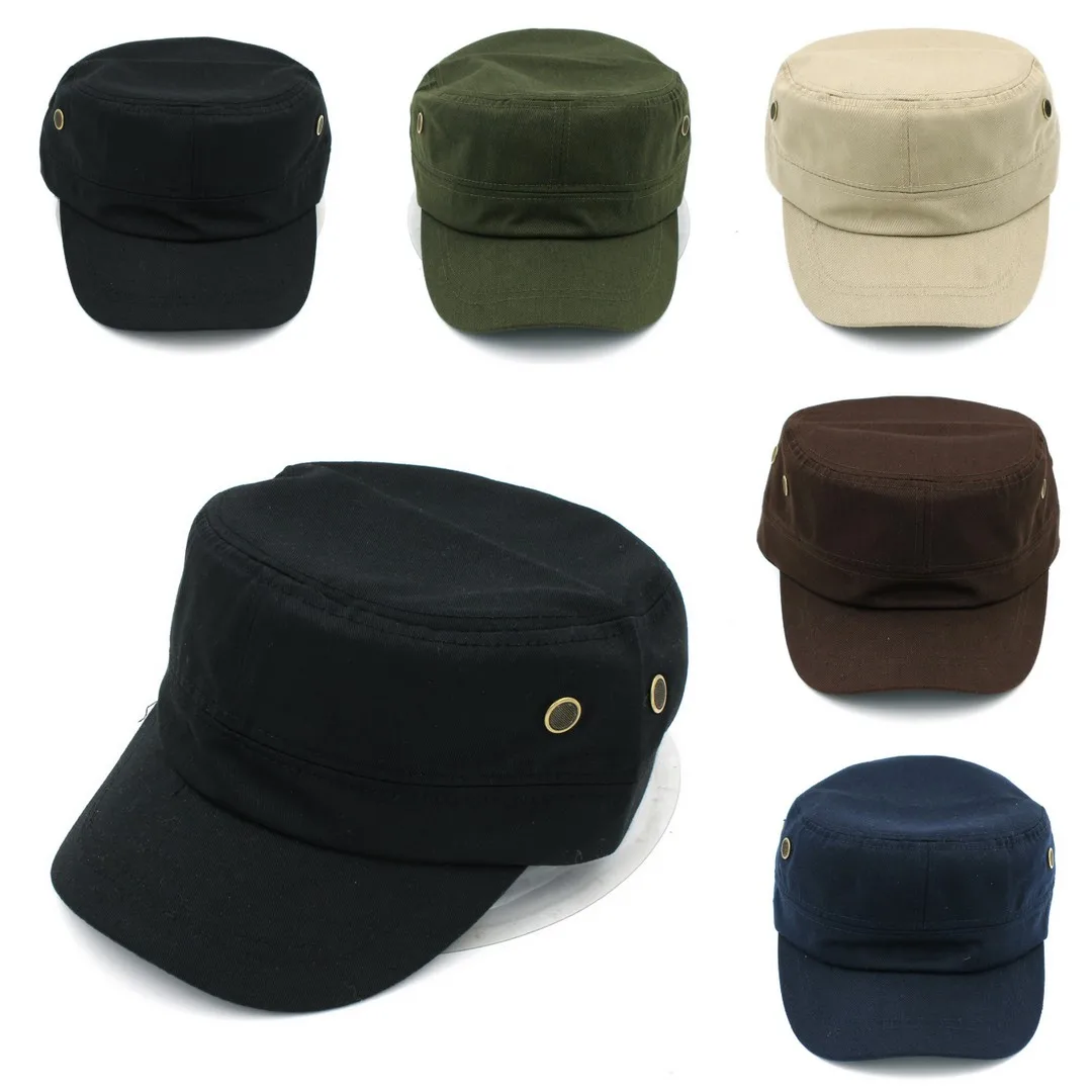 Summer Spring Autumn Army Hat Military Patrol Cap Cadet Hat Outdoor Baseball Driving Adjustable Casual for Men Women