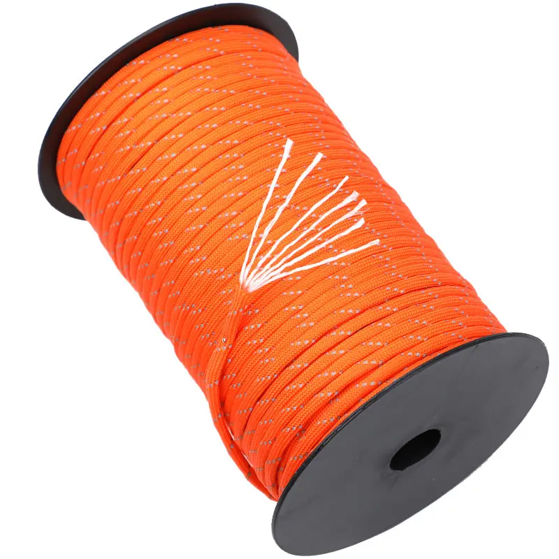 50/100m multifunctional 7 Core Reflective 550 Paracord Rope 4 mm Camping Survival Edc Outdoor Parachute Cord Lanyard Rescue rope