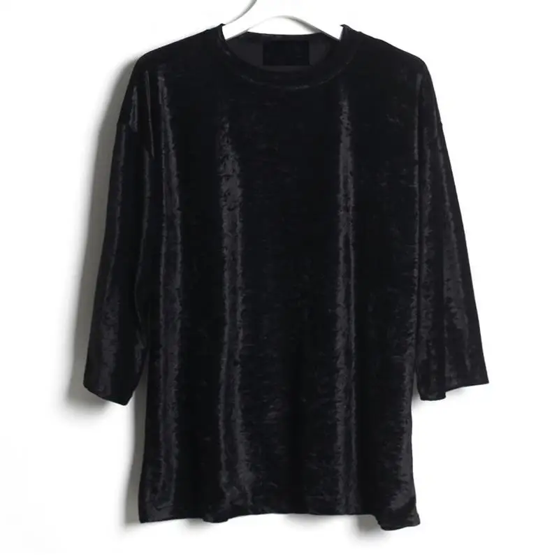Men's Three-Quarter Sleeve T-Shirt Spring/Summer New Harajuku High Street Round Collar Casual Daily Large Fashion T-Shirt