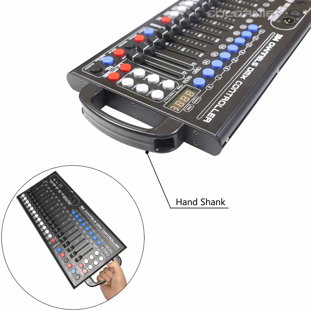 Wireless 384ch ultrasottile Desktop DMX512 Controller Stage Light Console per Led Par Moving Head