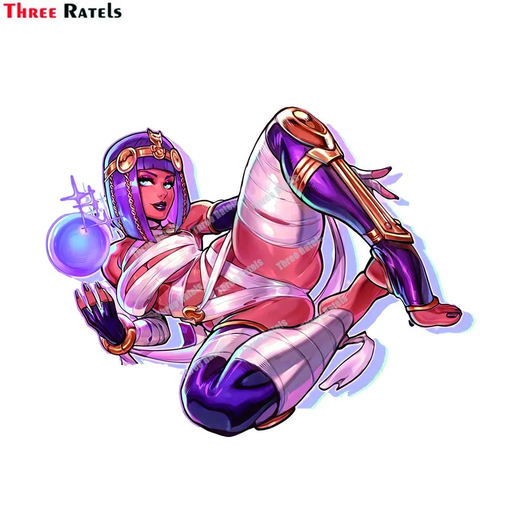 Three Ratels E153 MENAT Glitter Car Stickers And Decals Anime Sexy Cute Car Accessories Decoration