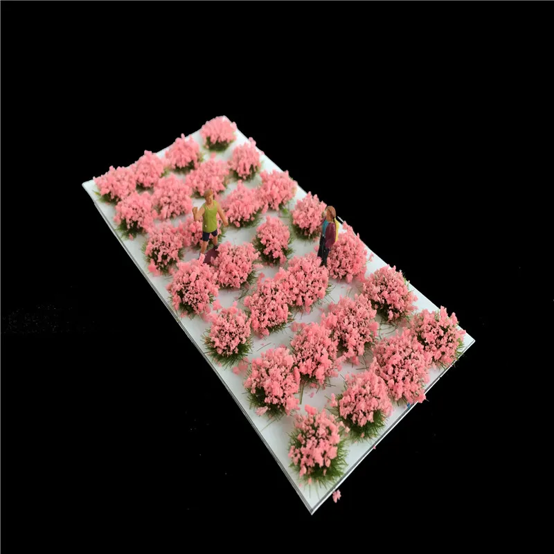 9 Colors Simulation Flower Bush Plant Model Toy Making Sand Table Layout Landscape Simulation Scene Diorama Railway Scales