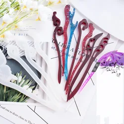 1PC Hairpin Liquid Silicone Resin Mold Resin Tools Jewelry Mold UV Hair Stick Tools Accessories Molds for Jewelry Hair Clips