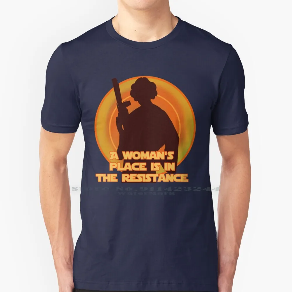 Camiseta de la resistencia de algodón 6XL, camisa de resistencia del feminismo, película espacial de la princesa Leia, Stop Star de los años 1970, Meme Girl Power, Tumblr