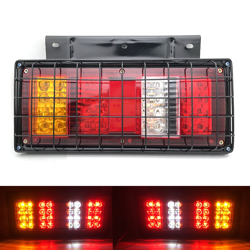 2pcs impermeabile 40Led luci per rimorchio LED Stop fanale posteriore con protezione in rete di ferro per ISUZU Elf Truck NPR NKR NHR 1984-up.