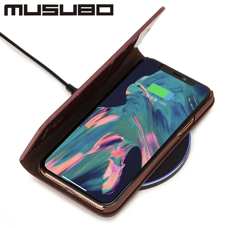 Musubo Leather Phone Case Cover For iPhone XR X 8 Plus Luxury Card Holder Wallet Flip Case for iphone Xs Max 7 plus 6s Plus 6 SE