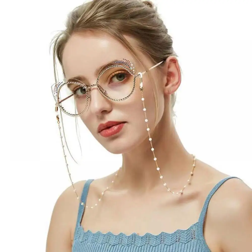 Fashion Pearl Glasses Chain Women Men Eyeglass Cord Sunglasses Cord Retainer Holder Eyewear Lanyard Neck Strap Rope Trend